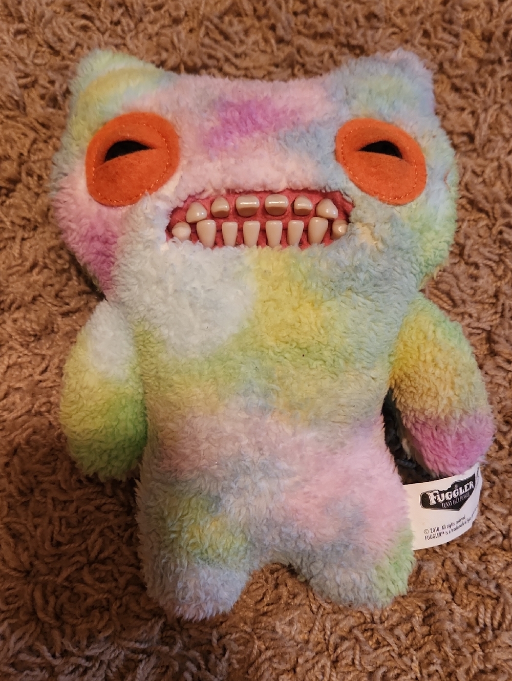 Fuggler Munch Festival Pastel  Plush Monster Toy with Orange Eyes 2018